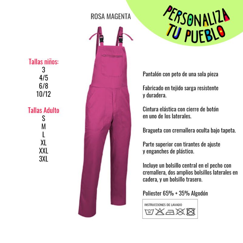 Petos para peñas y charangas rosa magenta- Personalizatupueblo.es