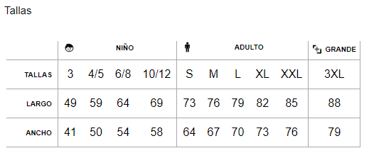 Tallas Blusones