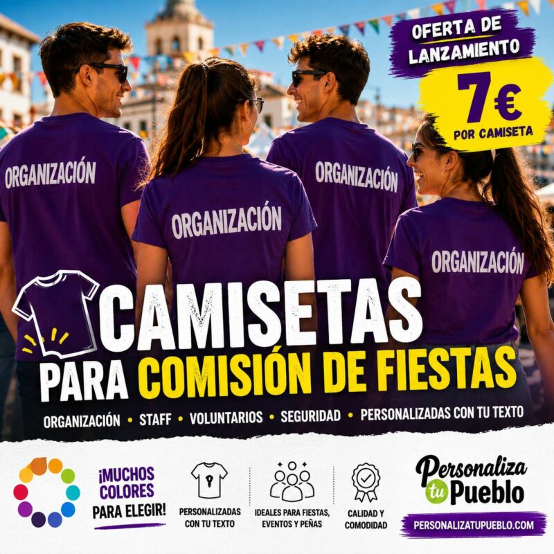 Camisetas personalizadas para Comisión de Fiestas