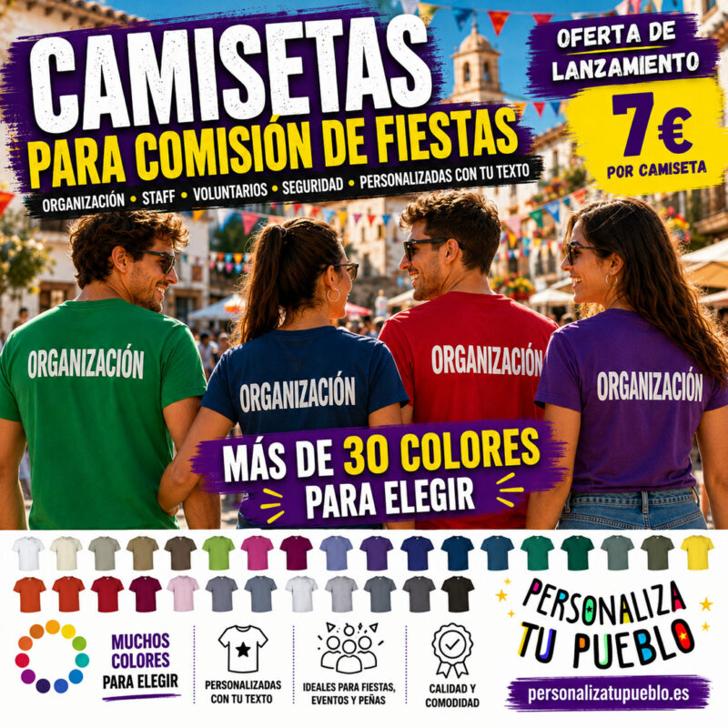 Camisetas personalizadas para Comisión de Fiestas